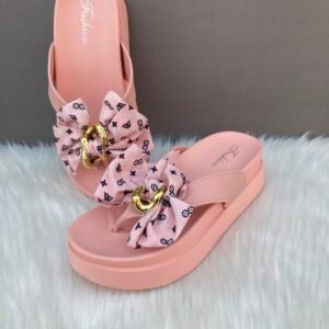 Buckle Wedge Flip Flop