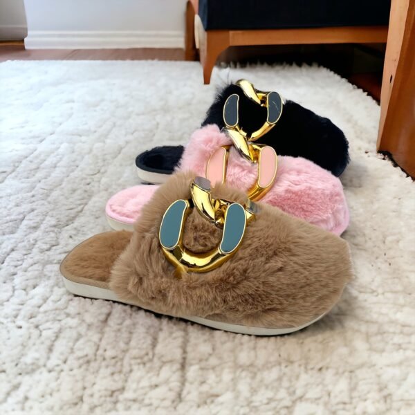 Chain Fur Shoes