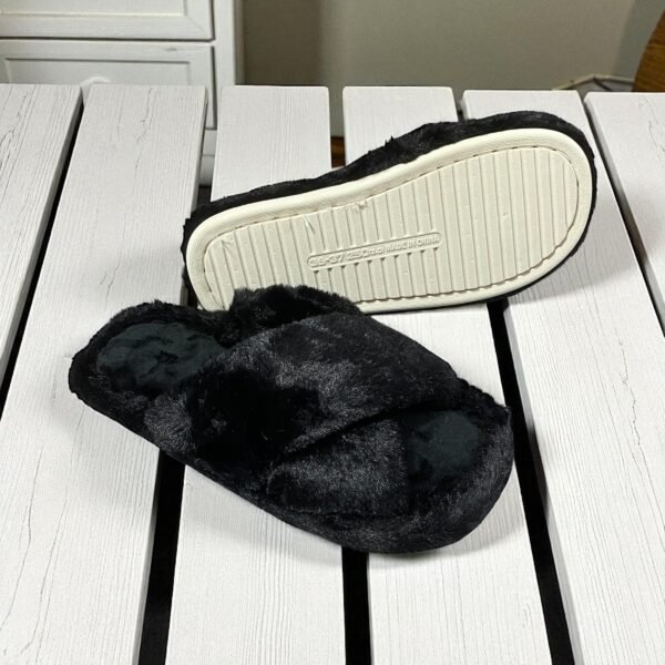 Cross Fur Slides - Image 5