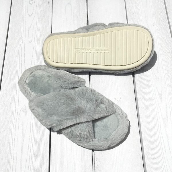 Cross Fur Slides - Image 3
