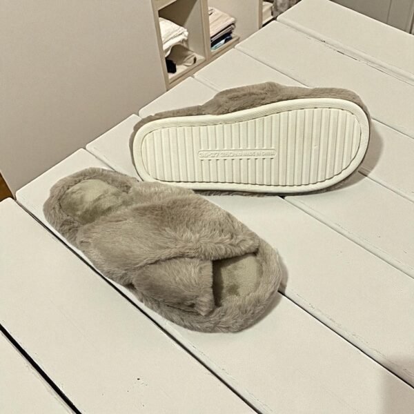 Cross Fur Slides - Image 2