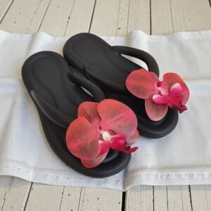 Flower Eva Flip Flop-Black