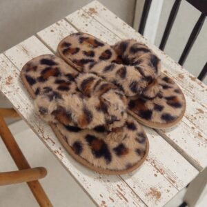 Cheetah Fur Flip Flop