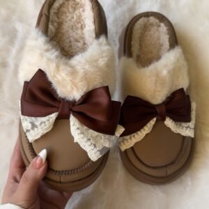 Cozy Ribbon Fluffs-Brown