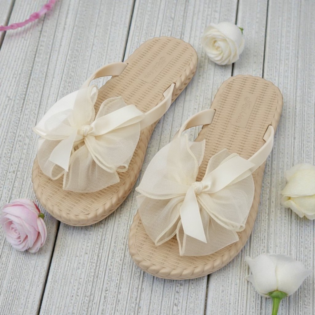 Tie Flip Flop-White