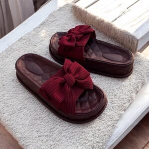 Lines Bow Slides-Red