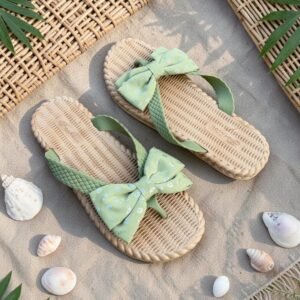 Bow Chic Flip Flop Green