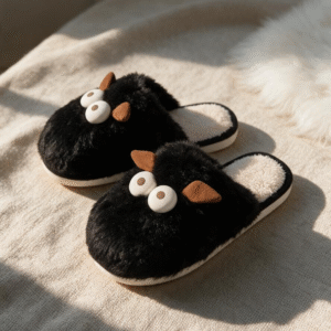 Furry Monster Mules-Black