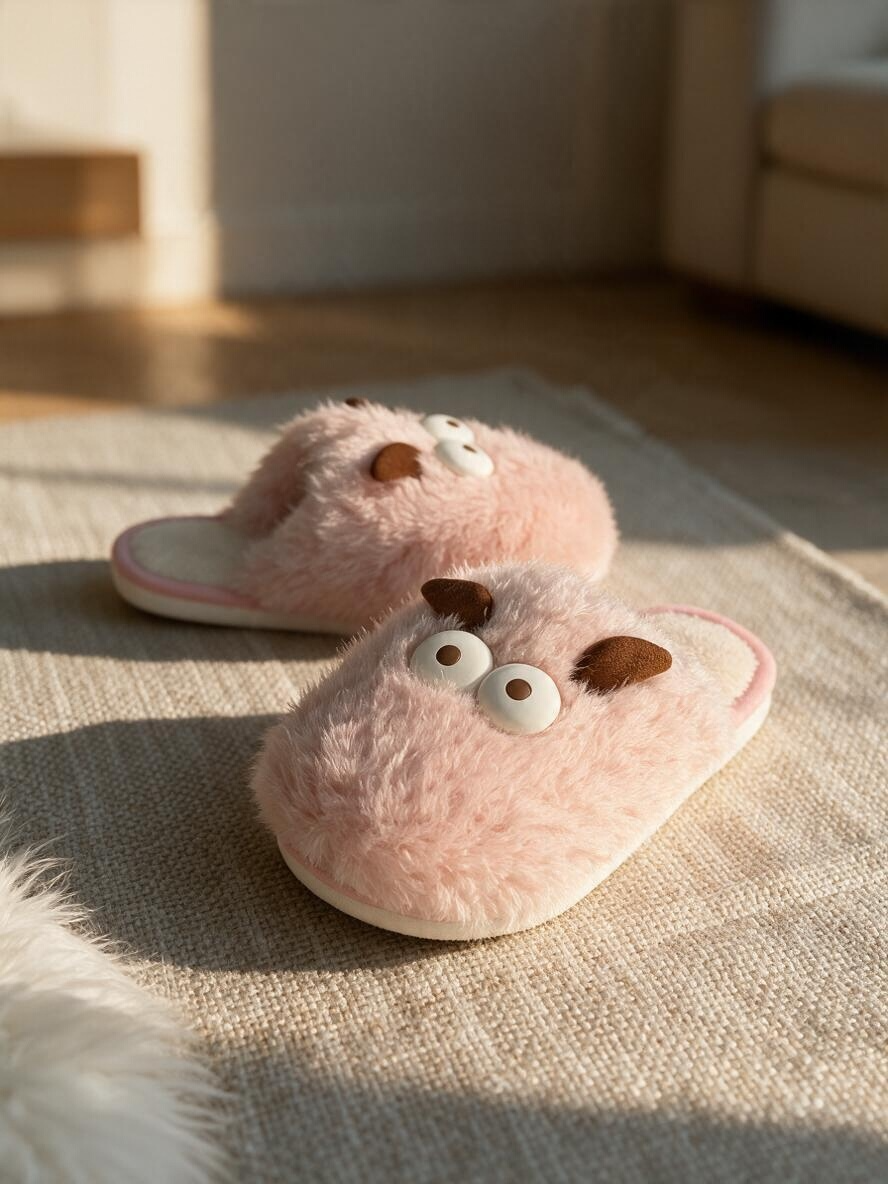Furry Monster Mules-Pink