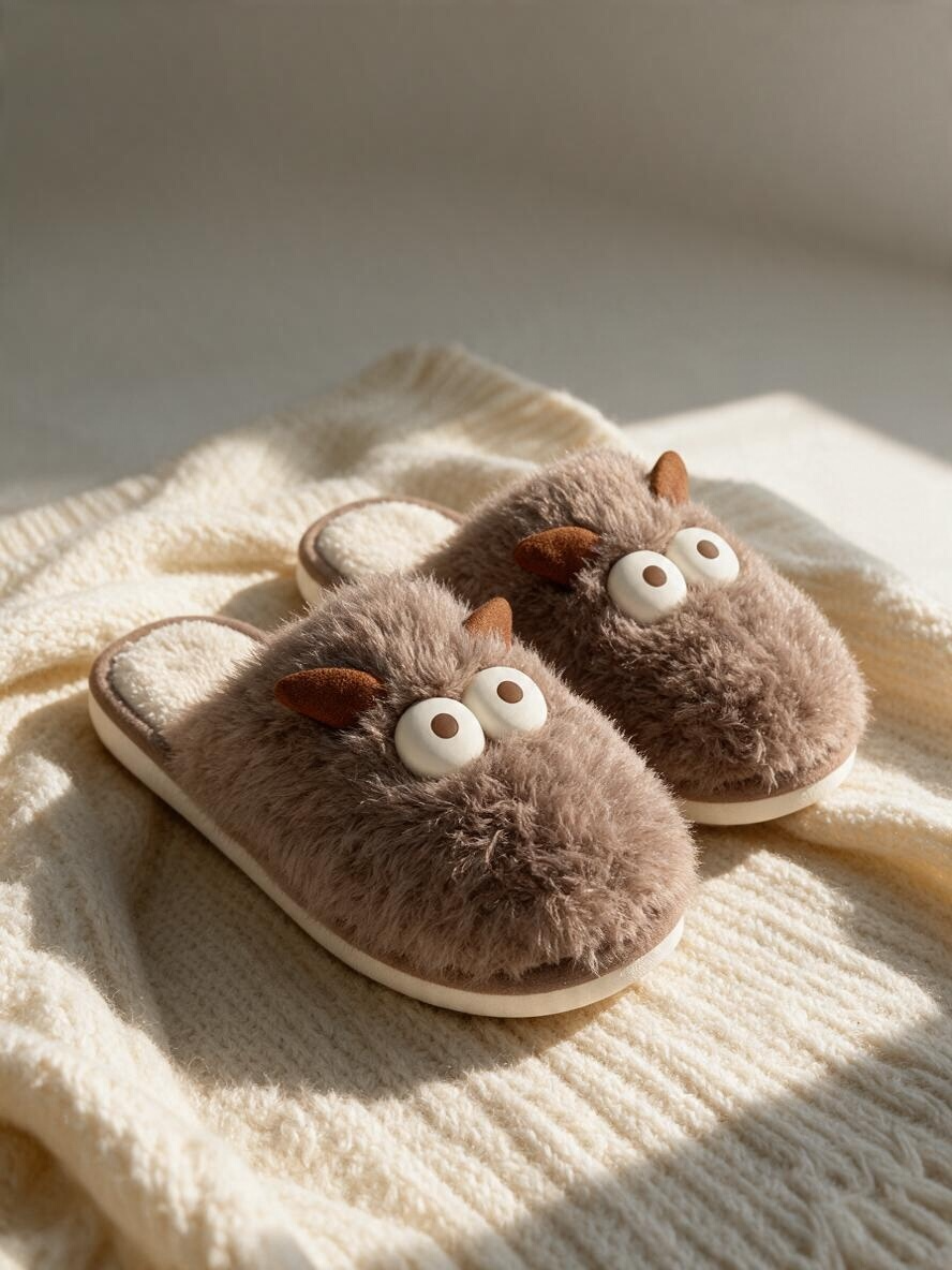 Furry Monster Mules-Brown