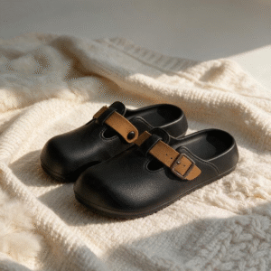 Buckle Clogs-Black