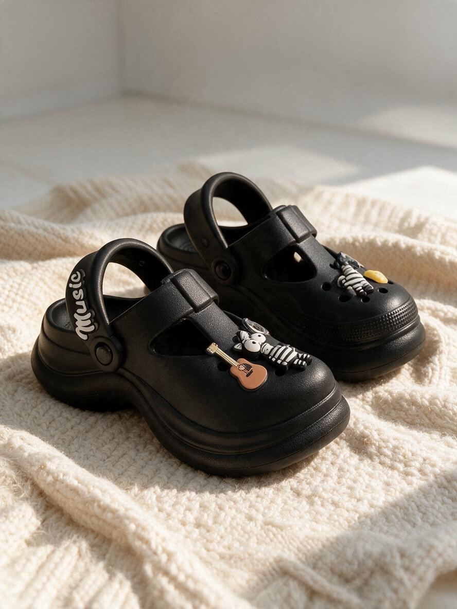 Zebra Clogs-Black